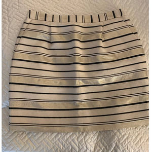 J.Crew Gold & Black stripe skirt